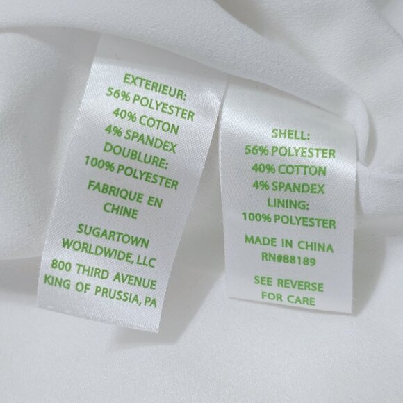 Lilly Pulitzer - 4 - Kayla Stretch Dress Fern Pucker Jacquard Bell Sleeve White - Picture 9 of 9